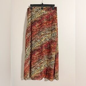 Cato Multicolor Leopard Print Maxi Skirt